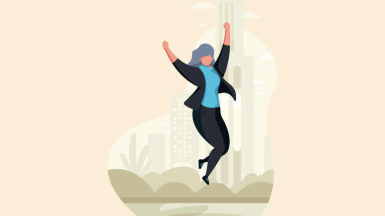 illustratie van gemotiveerd persoon