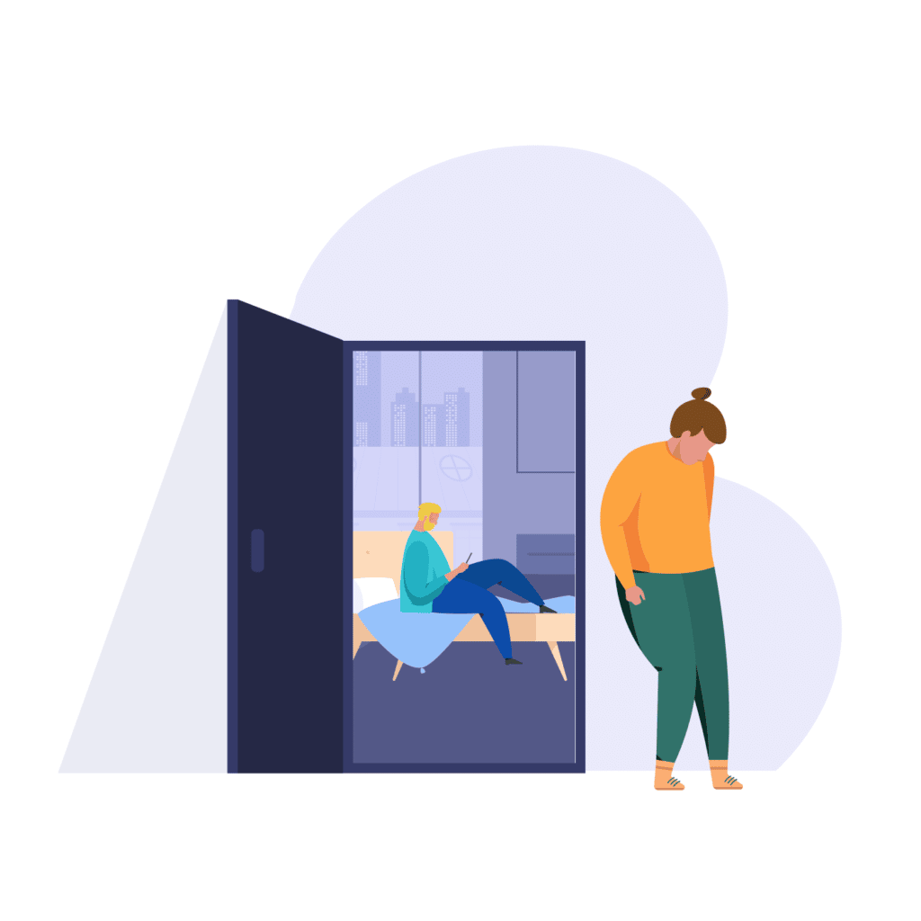 Two roommates, one happy, one sad