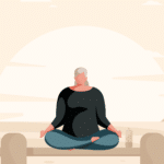 a person improving emotional well-being through meditation