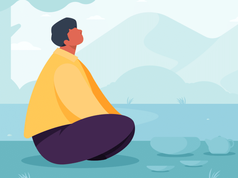 a person practicing self-care and mindfulness